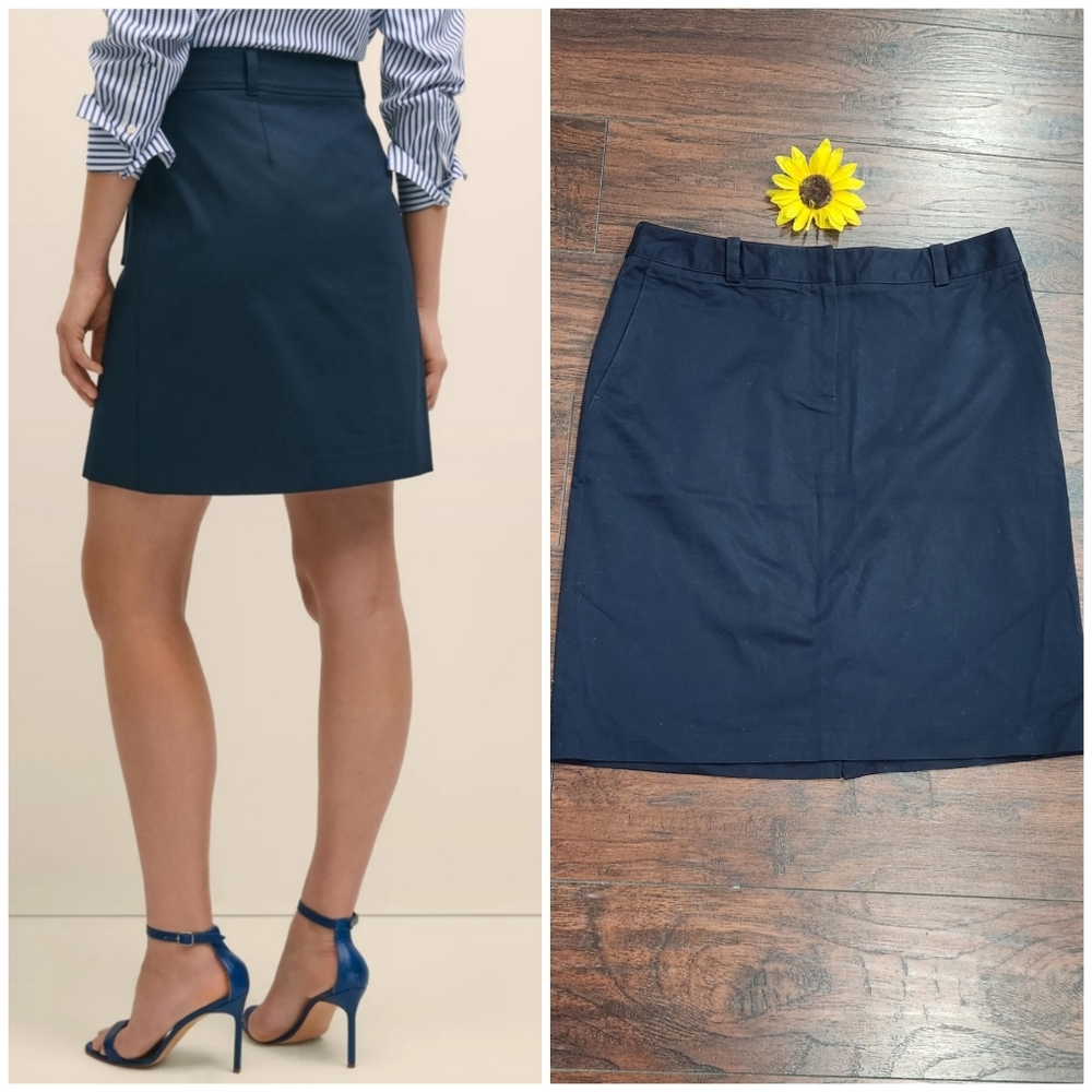 Brooks BROTHERS A-Line Cotton Faille SKIRT 💥 - Picture 1 of 8